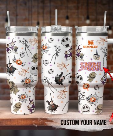The Nightmare Before Christmas Movies Custom Stanley Quencher 40Oz Stainless Steel Tumbler With Handle