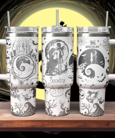 The Nightmare Before Christmas Movies Custom Stanley Quencher 40Oz Stainless Steel Tumbler With Handle