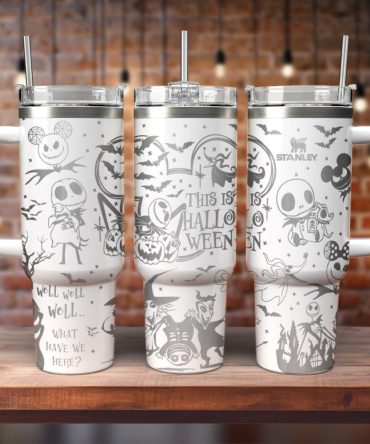 The Nightmare Before Christmas Movies Custom Stanley Quencher 40Oz Stainless Steel Tumbler With Handle