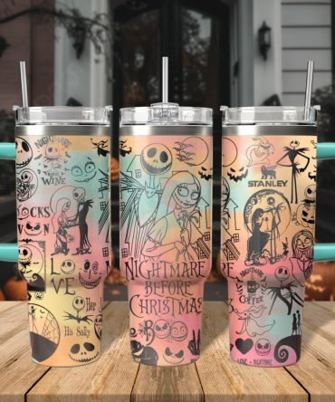 The Nightmare Before Christmas Movies Custom Stanley Quencher 40Oz Stainless Steel Tumbler With Handle