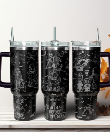 The Nightmare Before Christmas Movies Custom Stanley Quencher 40Oz Stainless Steel Tumbler With Handle
