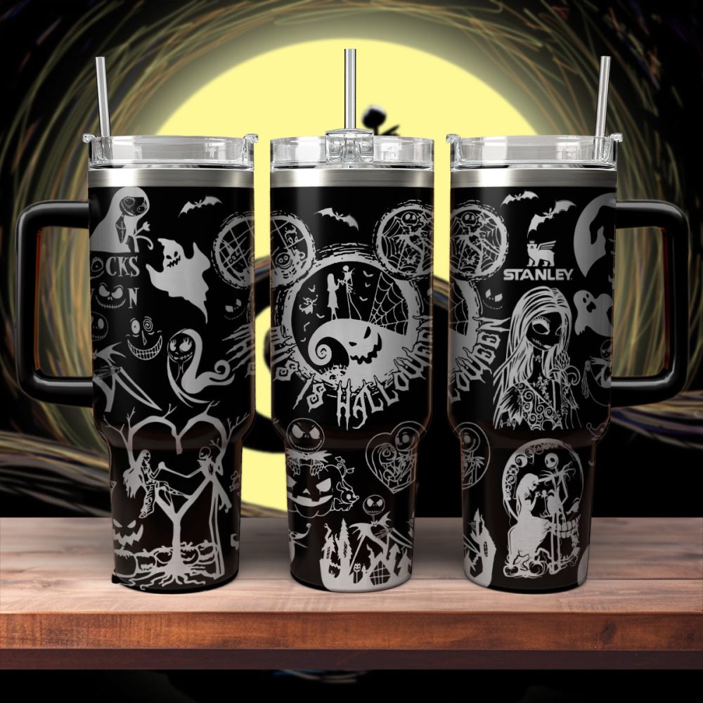 The Nightmare Before Christmas Movies Custom Stanley Quencher 40Oz Stainless Steel Tumbler With Handle