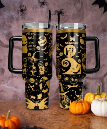 The Nightmare Before Christmas Movies Custom Stanley Quencher 40Oz Stainless Steel Tumbler With Handle