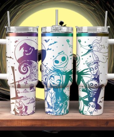 The Nightmare Before Christmas Movies Custom Stanley Quencher 40Oz Stainless Steel Tumbler With Handle