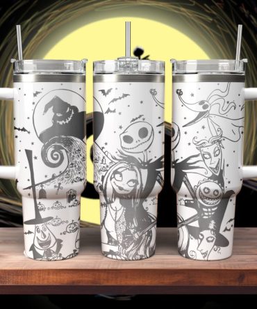 The Nightmare Before Christmas Movies Custom Stanley Quencher 40Oz Stainless Steel Tumbler With Handle