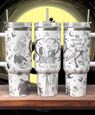 The Nightmare Before Christmas Movies Custom Stanley Quencher 40Oz Stainless Steel Tumbler With Handle