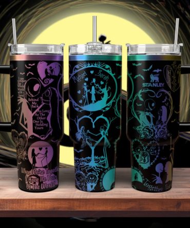 The Nightmare Before Christmas Movies Custom Stanley Quencher 40Oz Stainless Steel Tumbler With Handle