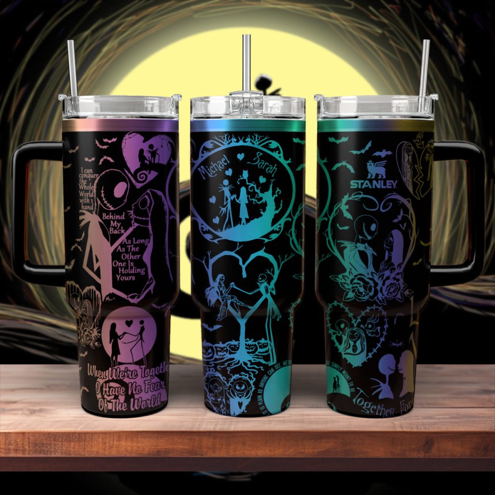 The Nightmare Before Christmas Movies Custom Stanley Quencher 40Oz Stainless Steel Tumbler With Handle