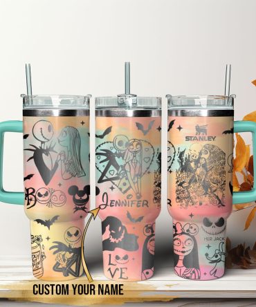 The Nightmare Before Christmas Movies Custom Stanley Quencher 40Oz Stainless Steel Tumbler With Handle