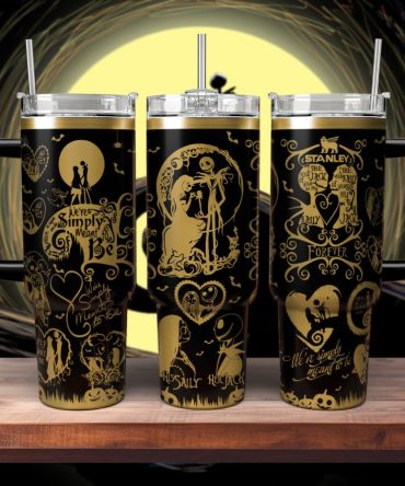 The Nightmare Before Christmas Movies Custom Stanley Quencher 40Oz Stainless Steel Tumbler With Handle
