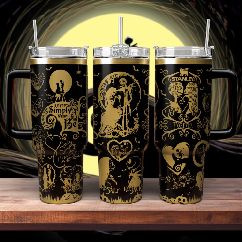 The Nightmare Before Christmas Movies Custom Stanley Quencher 40Oz Stainless Steel Tumbler With Handle