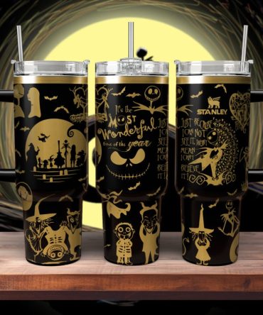 The Nightmare Before Christmas Movies Custom Stanley Quencher 40Oz Stainless Steel Tumbler With Handle