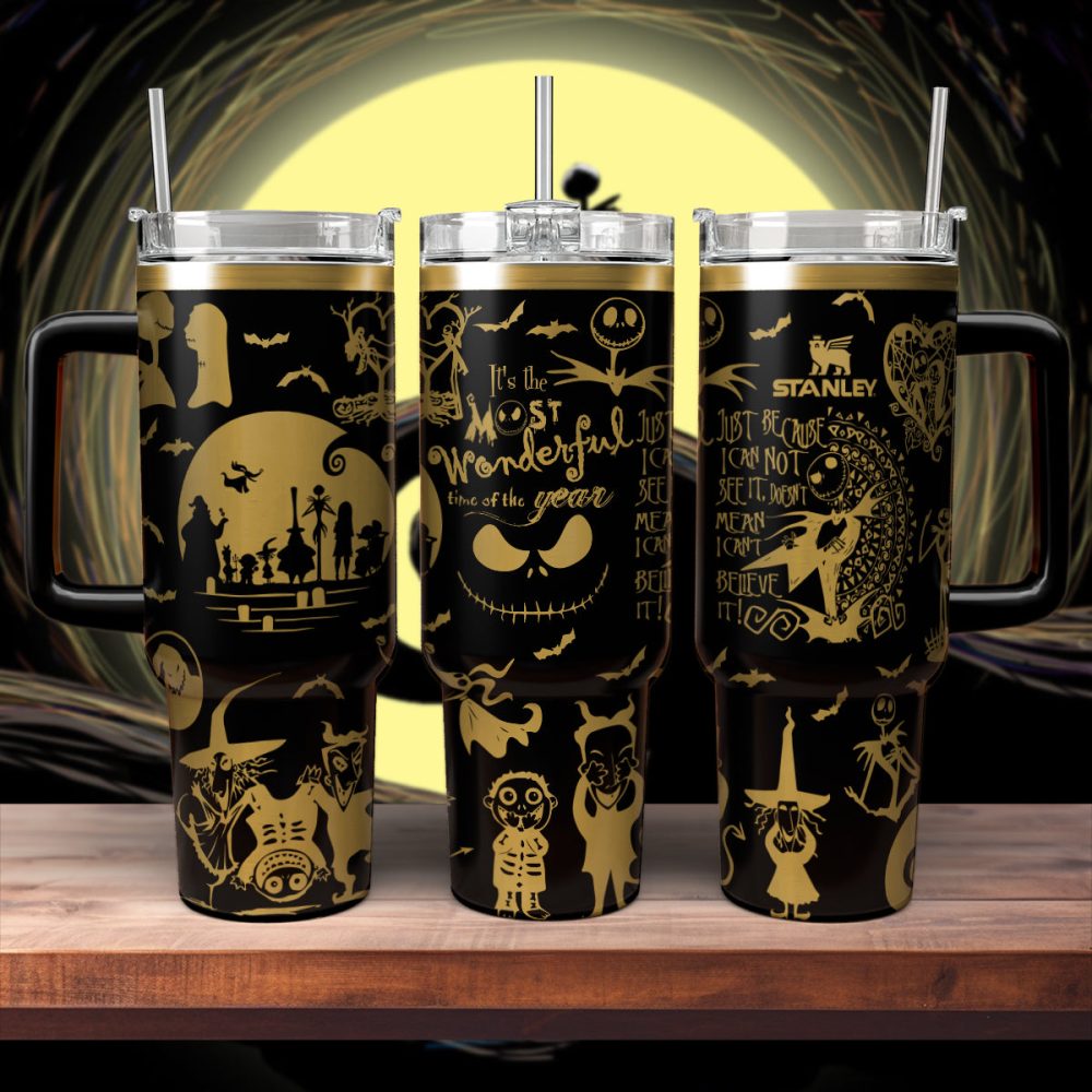 The Nightmare Before Christmas Movies Custom Stanley Quencher 40Oz Stainless Steel Tumbler With Handle
