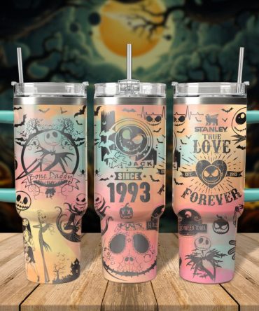 The Nightmare Before Christmas Movies Custom Stanley Quencher 40Oz Stainless Steel Tumbler With Handle