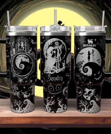 The Nightmare Before Christmas Movies Custom Stanley Quencher 40Oz Stainless Steel Tumbler With Handle