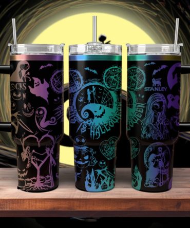 The Nightmare Before Christmas Movies Custom Stanley Quencher 40Oz Stainless Steel Tumbler With Handle