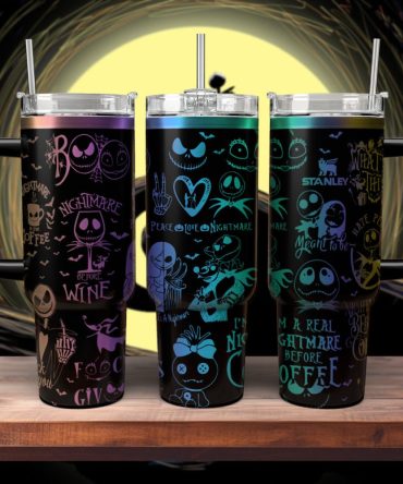 The Nightmare Before Christmas Movies Custom Stanley Quencher 40Oz Stainless Steel Tumbler With Handle