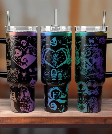 The Nightmare Before Christmas Movies Custom Stanley Quencher 40Oz Stainless Steel Tumbler With Handle