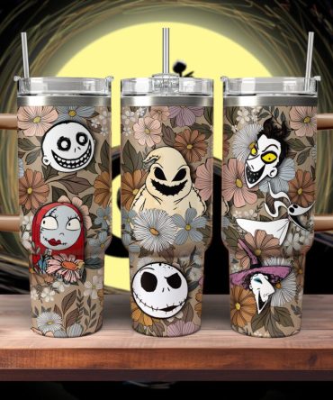 The Nightmare Before Christmas Movies Custom Stanley Quencher 40Oz Stainless Steel Tumbler With Handle