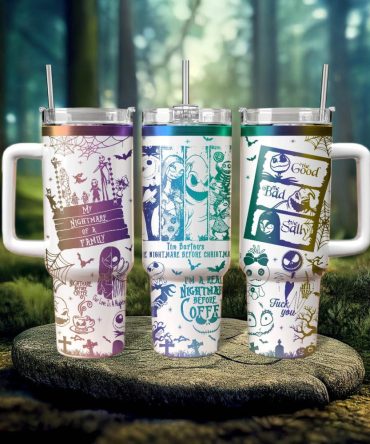 The Nightmare Before Christmas Movies Custom Stanley Quencher 40Oz Stainless Steel Tumbler With Handle