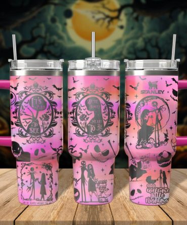 The Nightmare Before Christmas Movies Custom Stanley Quencher 40Oz Stainless Steel Tumbler With Handle