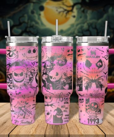 The Nightmare Before Christmas Movies Custom Stanley Quencher 40Oz Stainless Steel Tumbler With Handle