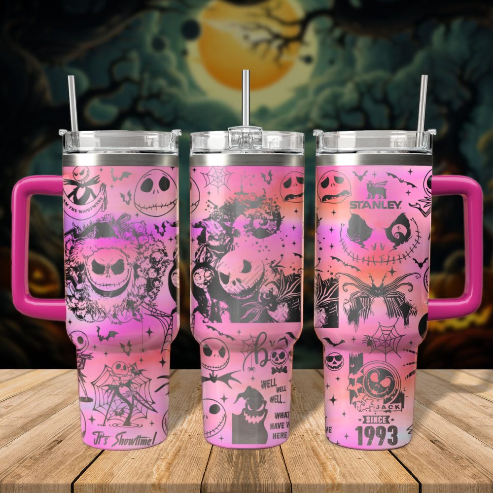 The Nightmare Before Christmas Movies Custom Stanley Quencher 40Oz Stainless Steel Tumbler With Handle