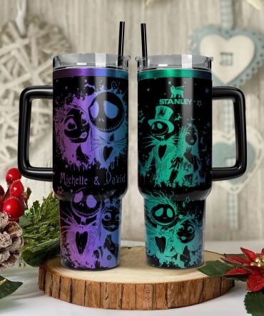 The Nightmare Before Christmas Movies Custom Stanley Quencher 40Oz Stainless Steel Tumbler With Handle