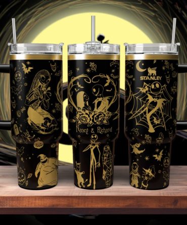 The Nightmare Before Christmas Movies Custom Stanley Quencher 40Oz Stainless Steel Tumbler With Handle