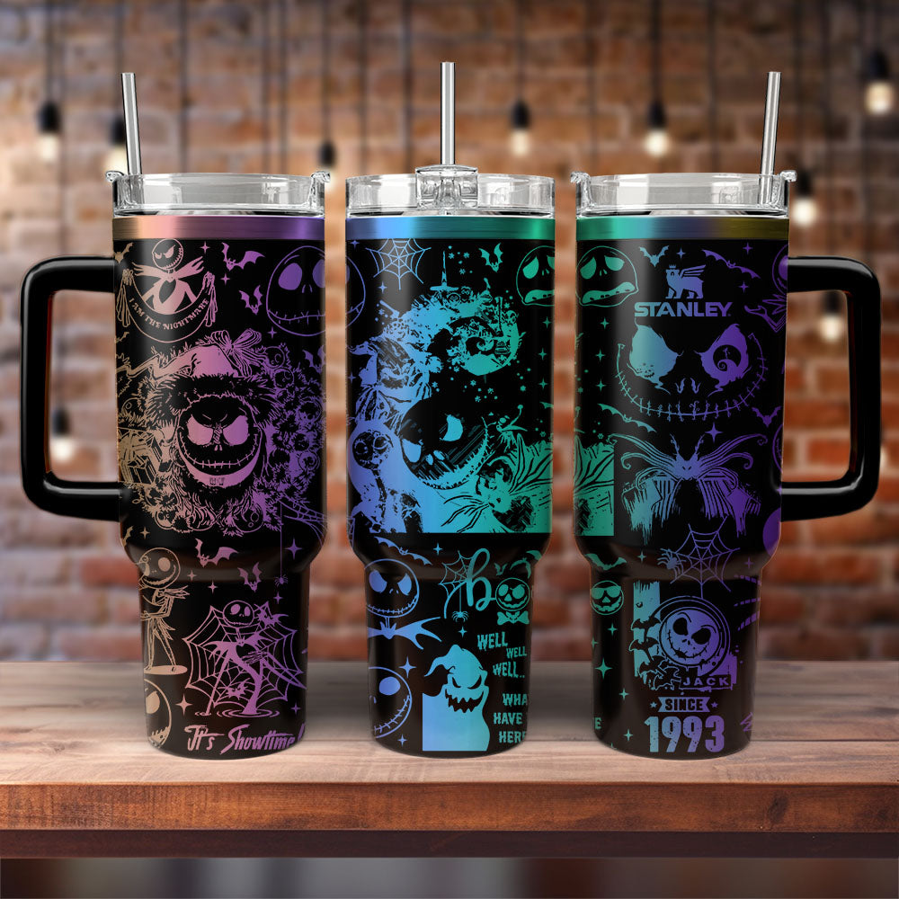 The Nightmare Before Christmas Movies Custom Stanley Quencher 40Oz Stainless Steel Tumbler With Handle