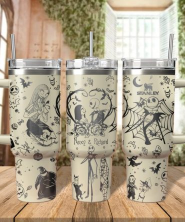 The Nightmare Before Christmas Movies Custom Stanley Quencher 40Oz Stainless Steel Tumbler With Handle