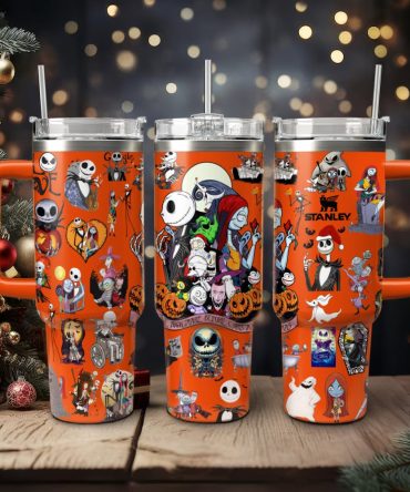The Nightmare Before Christmas Movies Custom Stanley Quencher 40Oz Stainless Steel Tumbler With Handle