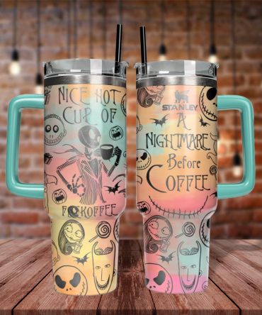The Nightmare Before Christmas Movies Custom Stanley Quencher 40Oz Stainless Steel Tumbler With Handle