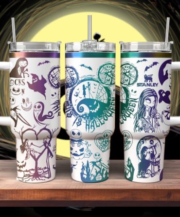The Nightmare Before Christmas Movies Custom Stanley Quencher 40Oz Stainless Steel Tumbler With Handle