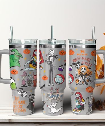 The Nightmare Before Christmas Movies Custom Stanley Quencher 40Oz Stainless Steel Tumbler With Handle