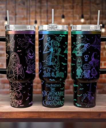 The Nightmare Before Christmas Movies Custom Stanley Quencher 40Oz Stainless Steel Tumbler With Handle