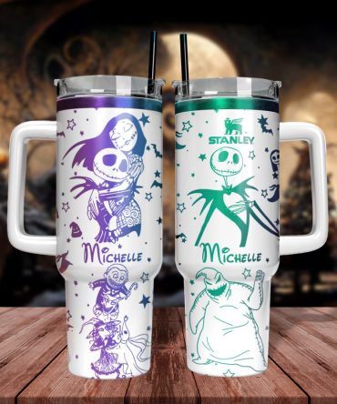 The Nightmare Before Christmas Movies Custom Stanley Quencher 40Oz Stainless Steel Tumbler With Handle