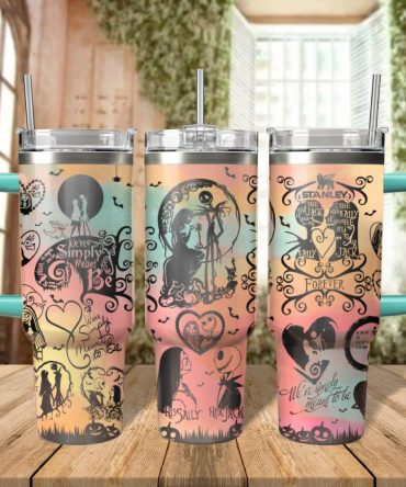 The Nightmare Before Christmas Movies Custom Stanley Quencher 40Oz Stainless Steel Tumbler With Handle