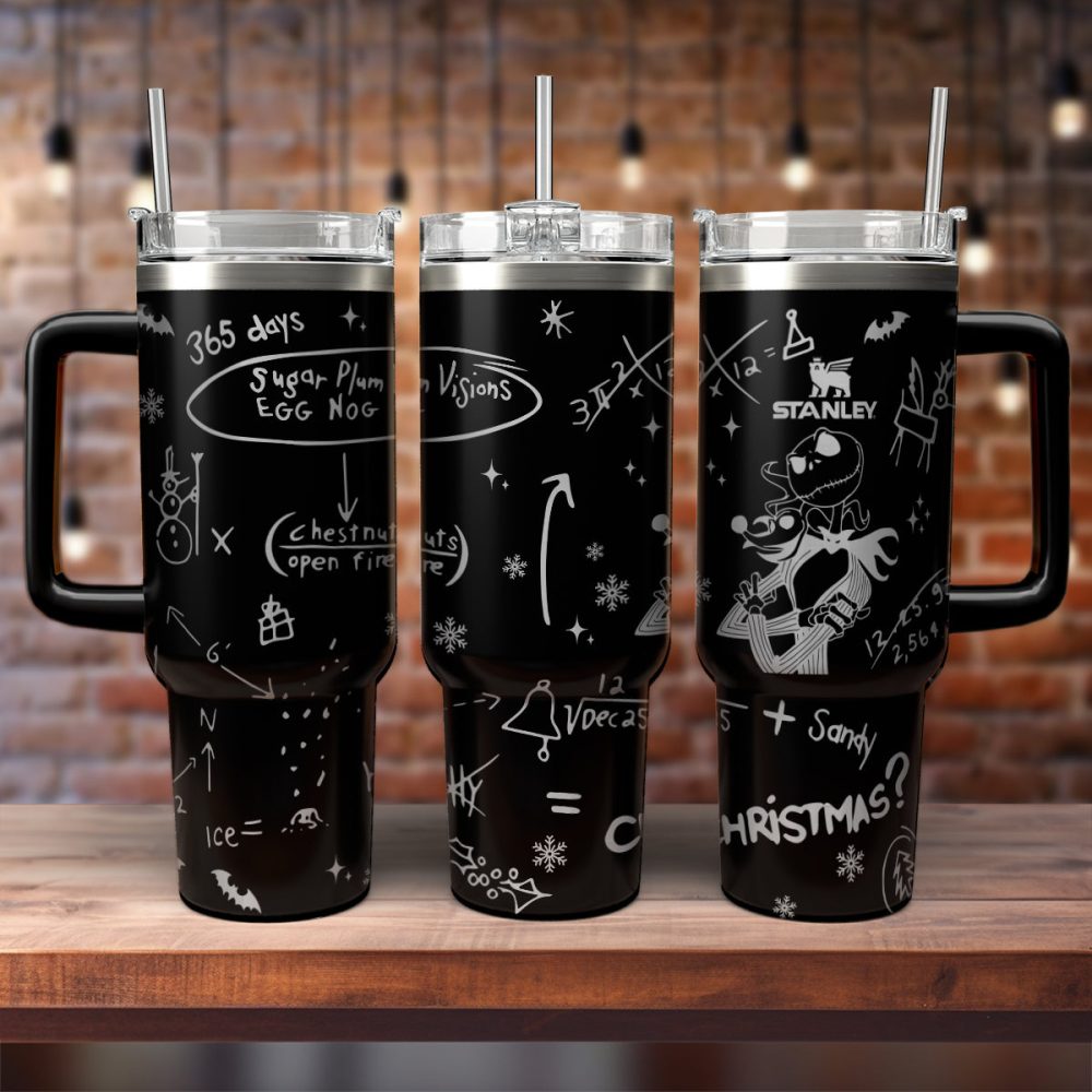 The Nightmare Before Christmas Movies Custom Stanley Quencher 40Oz Stainless Steel Tumbler With Handle