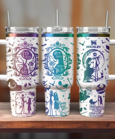 The Nightmare Before Christmas Movies Custom Stanley Quencher 40Oz Stainless Steel Tumbler With Handle