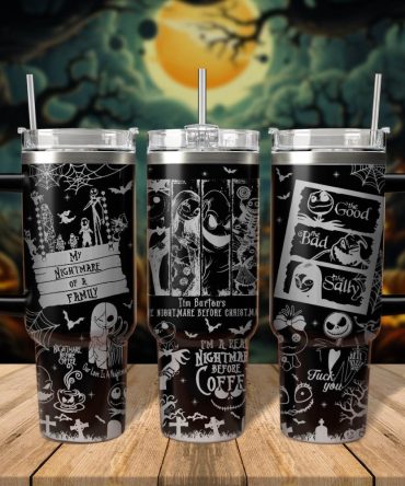 The Nightmare Before Christmas Movies Custom Stanley Quencher 40Oz Stainless Steel Tumbler With Handle