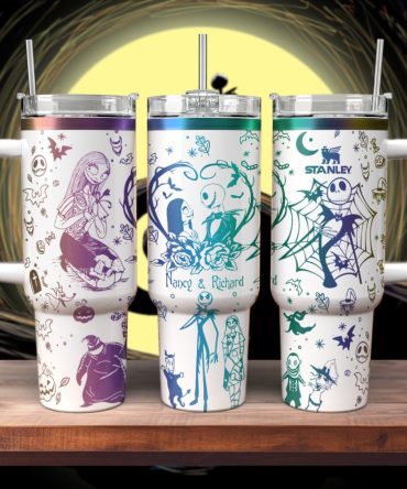 The Nightmare Before Christmas Movies Custom Stanley Quencher 40Oz Stainless Steel Tumbler With Handle
