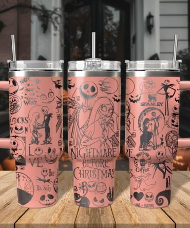 The Nightmare Before Christmas Movies Custom Stanley Quencher 40Oz Stainless Steel Tumbler With Handle