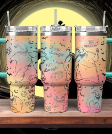 The Nightmare Before Christmas Movies Custom Stanley Quencher 40Oz Stainless Steel Tumbler With Handle