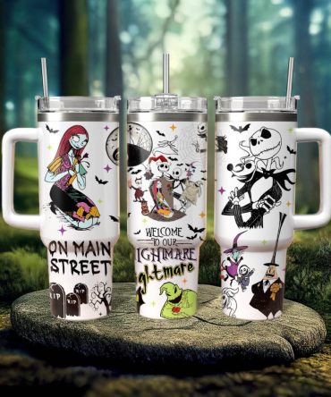 The Nightmare Before Christmas Movies Custom Stanley Quencher 40Oz Stainless Steel Tumbler With Handle
