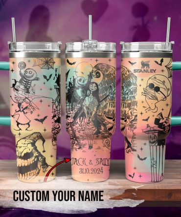 The Nightmare Before Christmas Movies Custom Stanley Quencher 40Oz Stainless Steel Tumbler With Handle