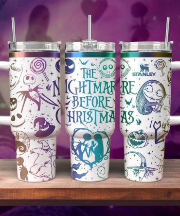 The Nightmare Before Christmas Movies Custom Stanley Quencher 40Oz Stainless Steel Tumbler With Handle