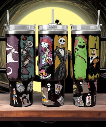 The Nightmare Before Christmas Movies Custom Stanley Quencher 40Oz Stainless Steel Tumbler With Handle