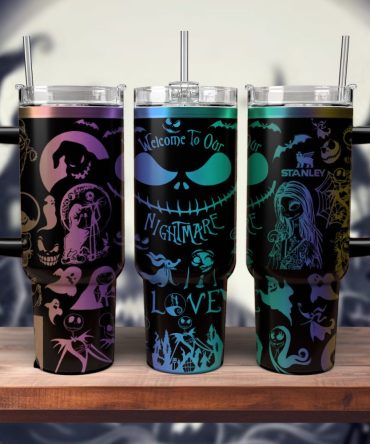The Nightmare Before Christmas Movies Custom Stanley Quencher 40Oz Stainless Steel Tumbler With Handle