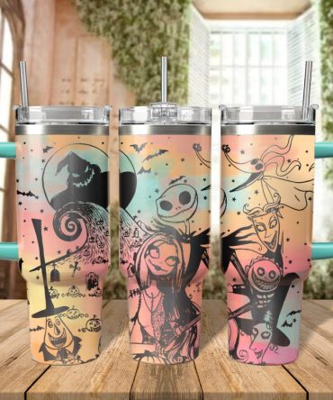 The Nightmare Before Christmas Movies Custom Stanley Quencher 40Oz Stainless Steel Tumbler With Handle